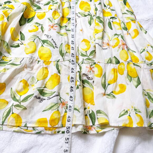 H&M NEW with tags Ankle Length Cotton Lemon Print Maxi Dress size Medium - Picture 9 of 12